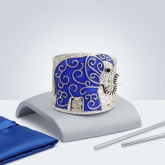 Full Blue Elephant Cuff