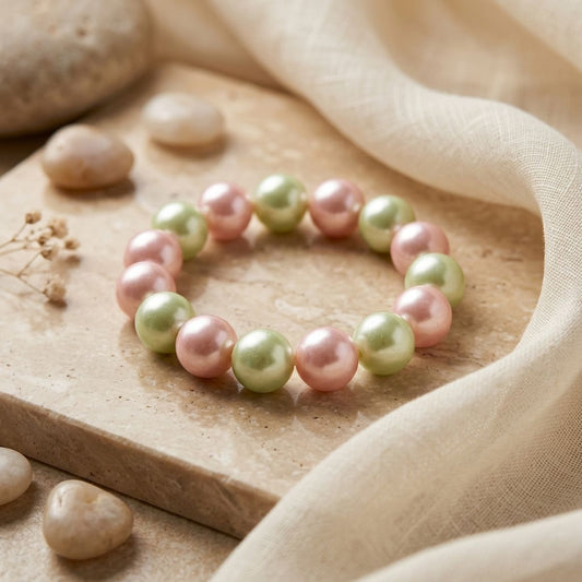 Pink Green Bubble Gum Pearl AKA Bracelet