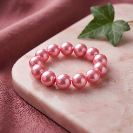 Pink Bubble Gum Pearl Bracelet