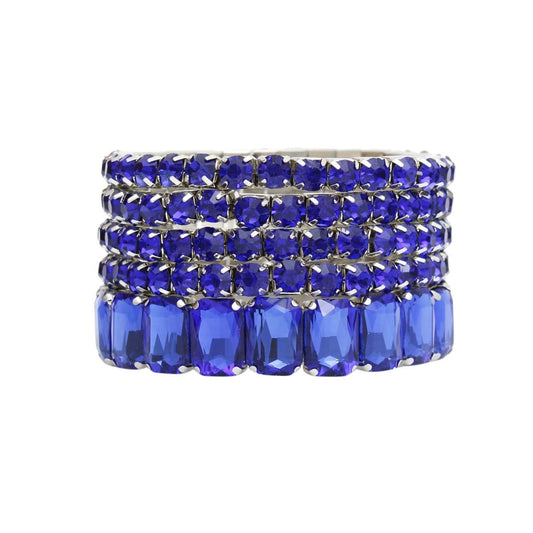 Tennis Royal Blue Crystal Bracelets for Women - Premium Wholesale Jewelry from Pinktown - Just $16! Shop now at chiquestyles