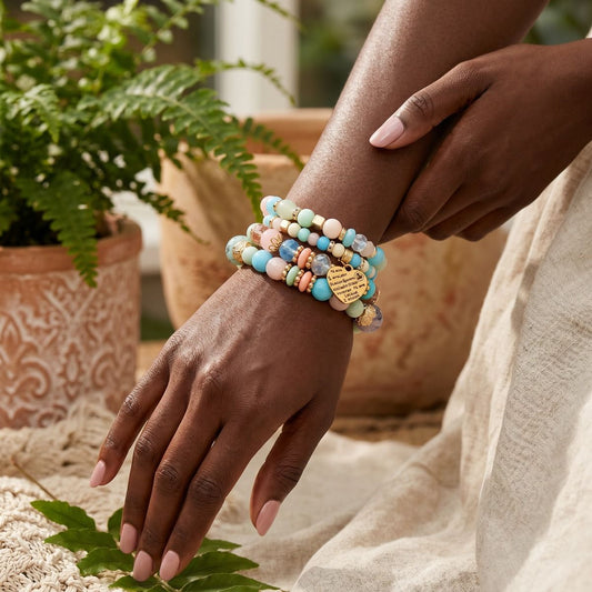 Multi Stone Glass Love Bracelets