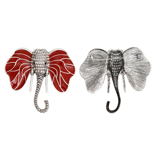 Brooch DST Elephant Head Clear Stone Pin for Women - Premium Wholesale Jewelry from Pinktown - Just $12! Shop now at chiquestyles