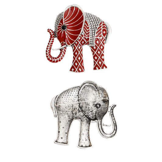 Brooch DST Red Elephant Diamond Pin for Women - Premium Wholesale Jewelry from Pinktown - Just $10! Shop now at chiquestyles