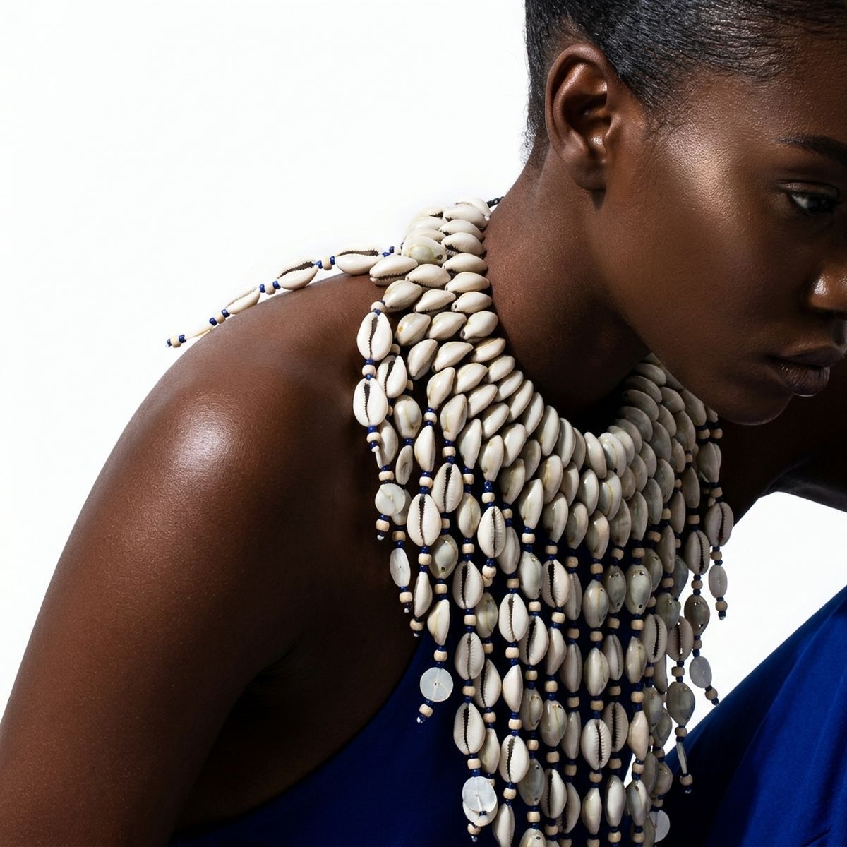Handcrafted Cowrie Shell Large Bib Necklace