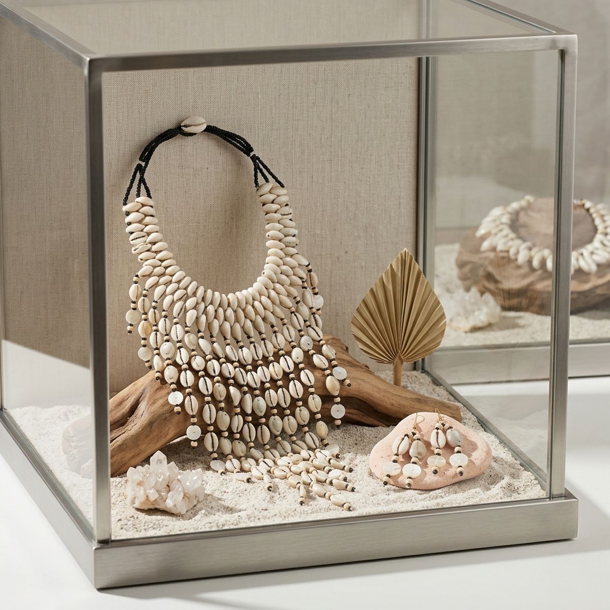 Handcrafted Cowrie Shell Large Bib Necklace