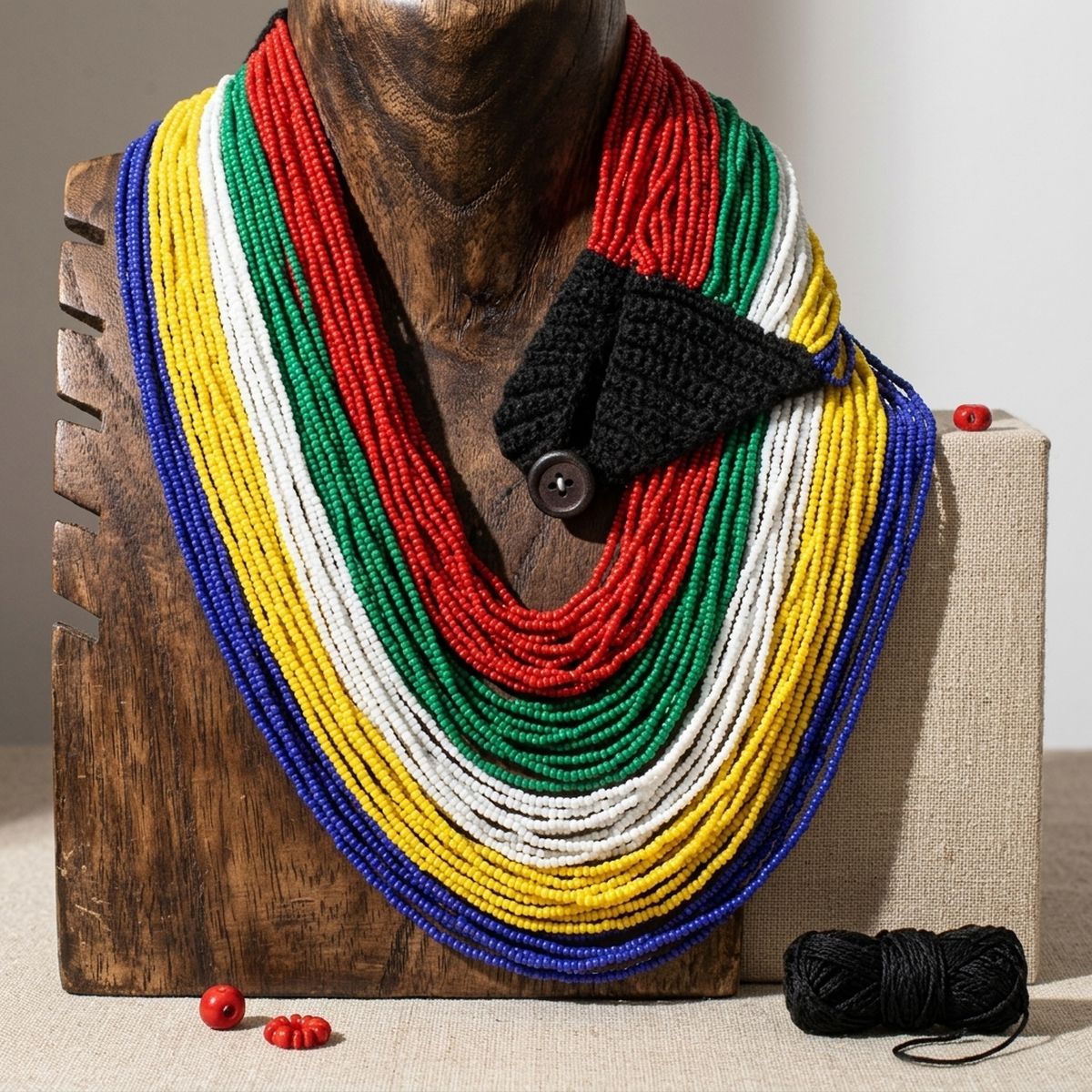 OES Colorblock Multicolor 100 Strand Necklace