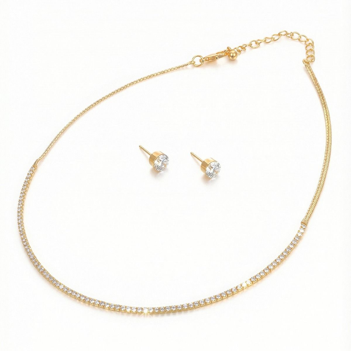 Clear Stone Elegant Necklace Set