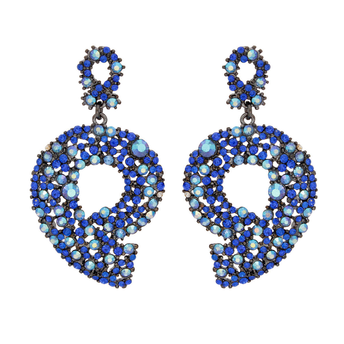 Drop Royal Blue Hematite 9 Earrings for Women - Premium Wholesale Jewelry from Pinktown - Just $10! Shop now at chiquestyles