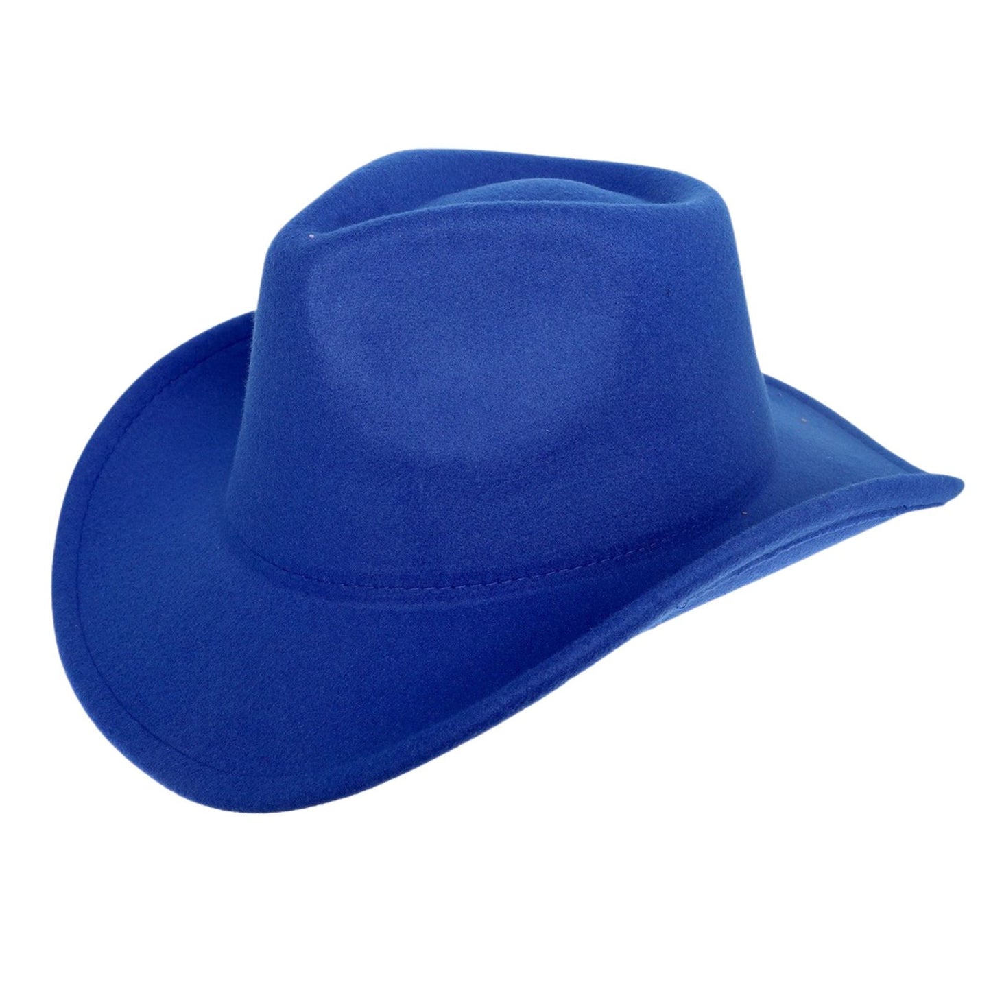 Cowboy Hat Royal Blue Pinched Cowgirl Fashion Hat