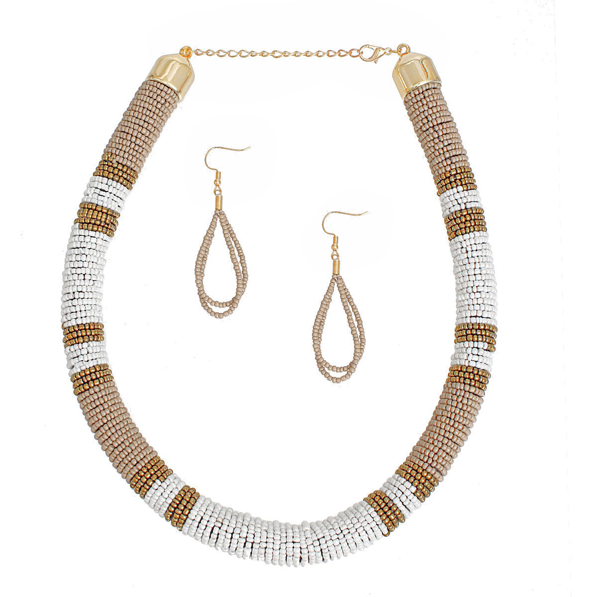 Necklace Brown Seed Bead Rope Set for Women - Premium Wholesale Jewelry from Pinktown - Just $10! Shop now at chiquestyles