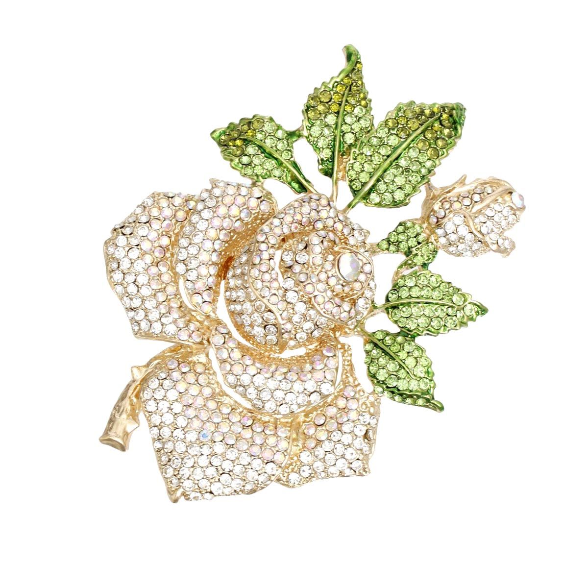 Nefertiti's Gilded Bloom: XL Gold Rose Brooch - Premium Wholesale Jewelry from Pinktown - Just $50! Shop now at chiquestyles