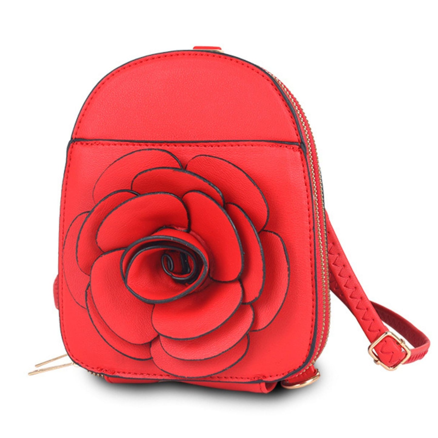 Mini Backpack Red Flower Wallet Bag For Women - Premium Wholesale Fashion Accessories from Pinktown - Just $29! Shop now at chiquestyles