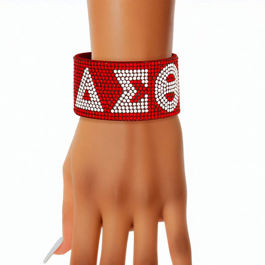 DST Sorority Red Rhinestone Magnetic Bracelet - Premium Authorized DST Vendor from Pinktown - Just $15! Shop now at chiquestyles