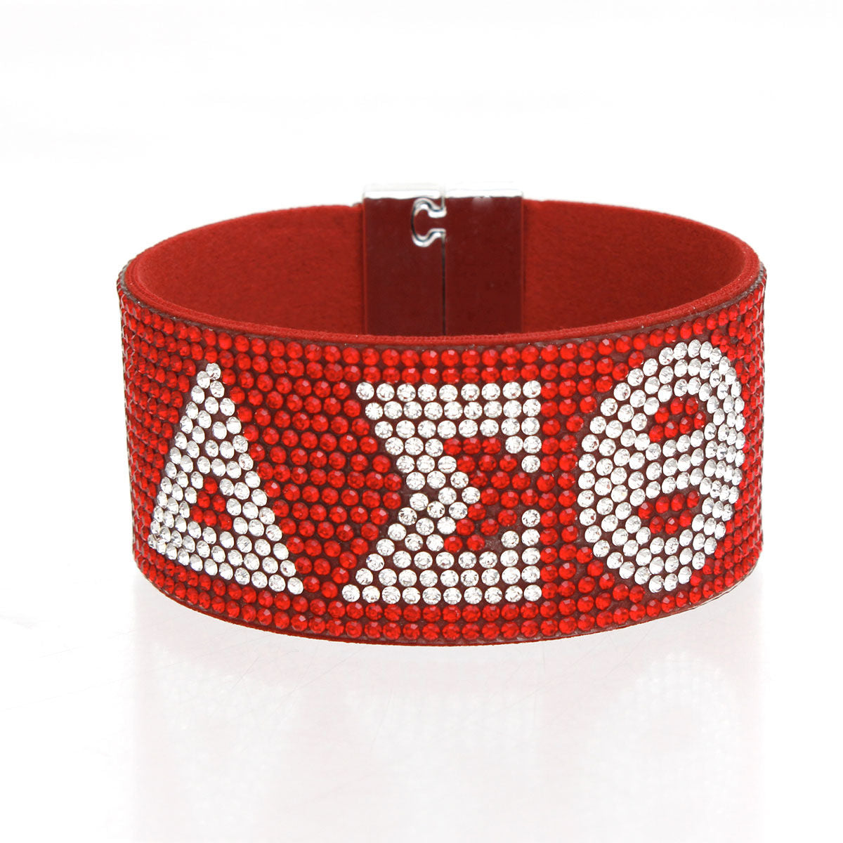 DST Sorority Red Rhinestone Magnetic Bracelet - Premium Authorized DST Vendor from Pinktown - Just $15! Shop now at chiquestyles