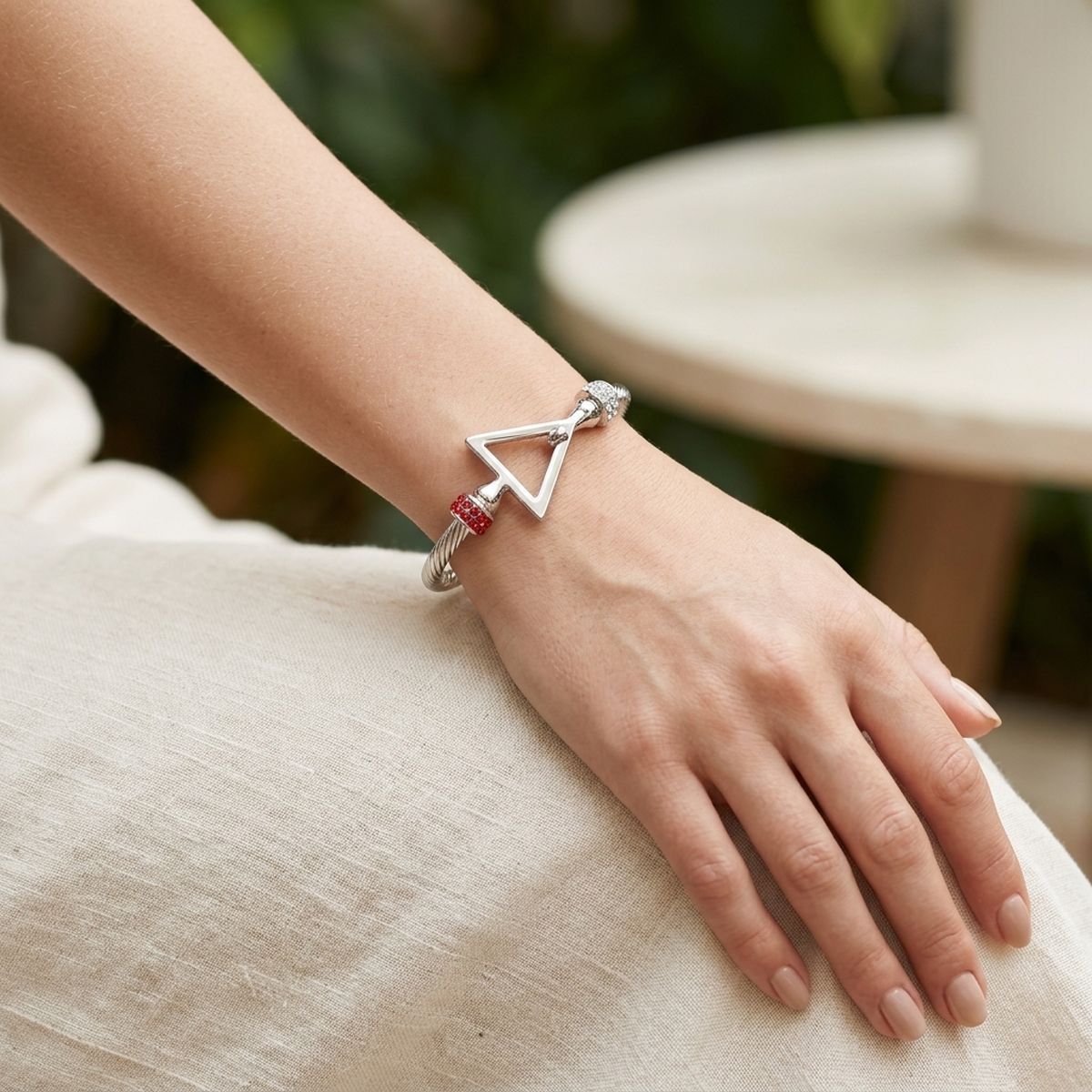 DST Delta Silver Twisted Cable Bangle Bracelet – chiquestyles