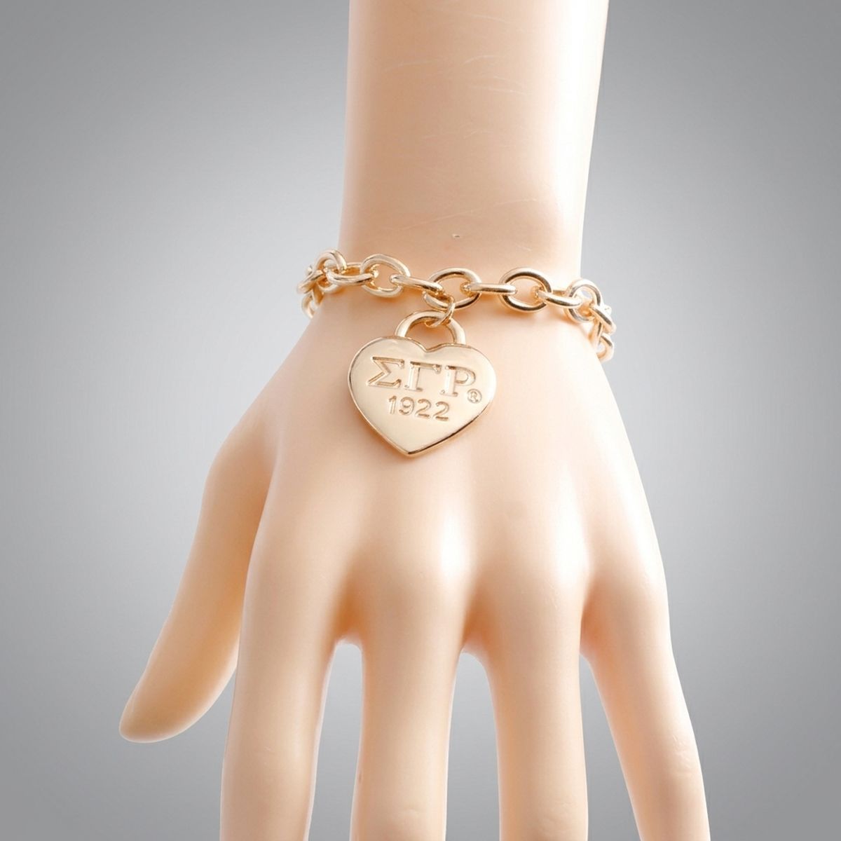 SGRHO Gold 1922 Legacy Heart Lock Chain Bracelet
