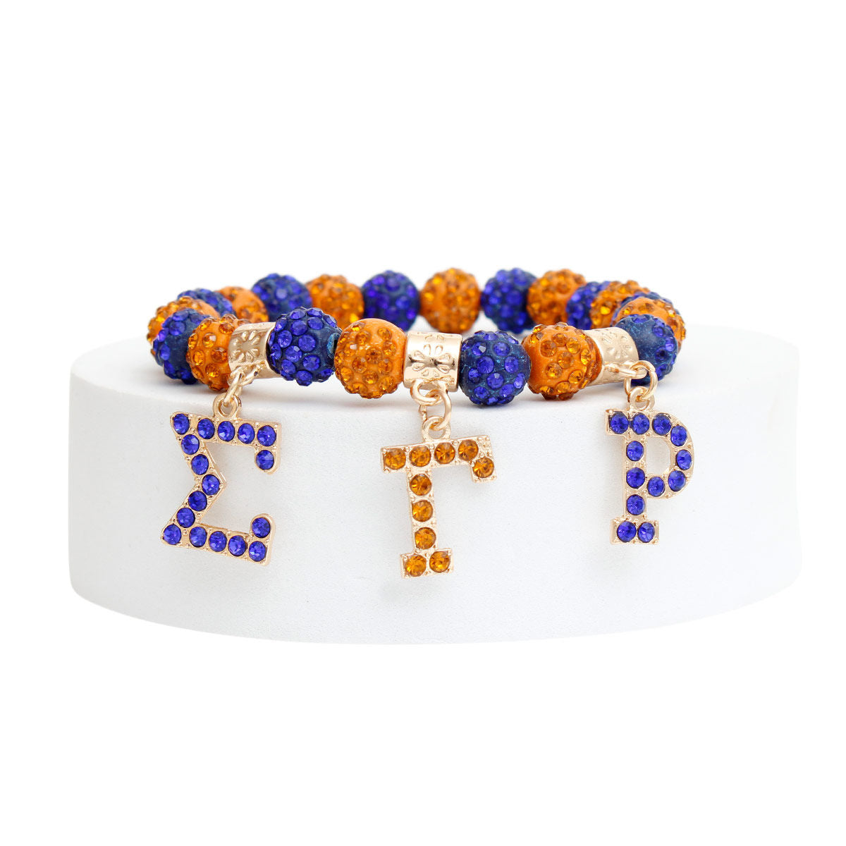 SGRHO Sorority Blue and Gold Bling Letter Bracelet - Premium Sigma Gamma Rho Paraphernalia from Pinktown - Just $12! Shop now at chiquestyles