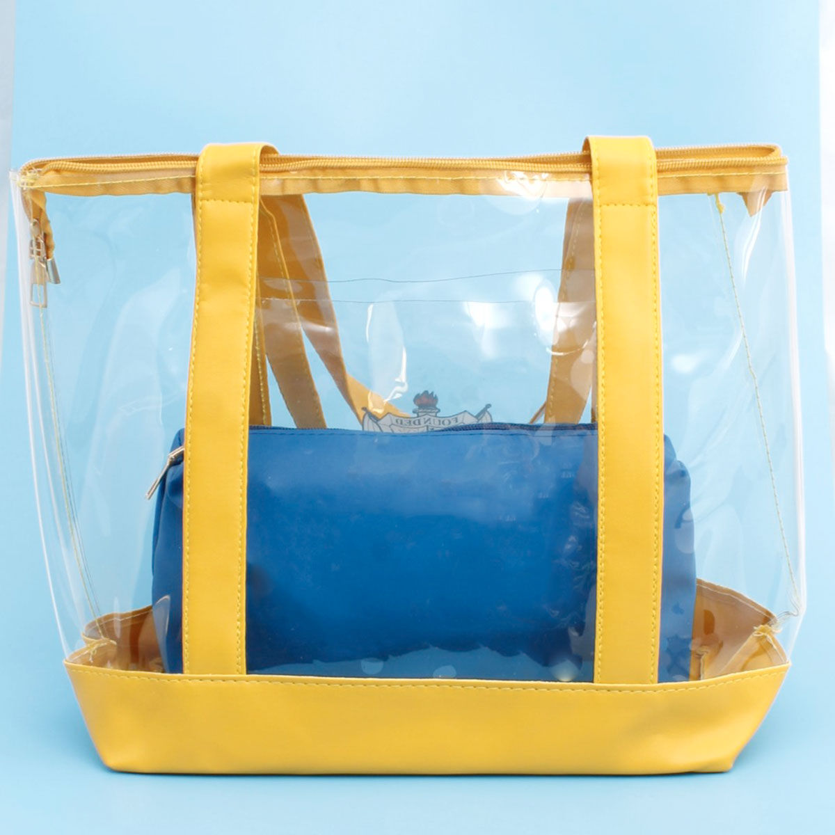 Tote Yellow Clear Sigma Sorority Bag for Women - Premium Wholesale Fashion Accessories from Pinktown - Just $29! Shop now at chiquestyles