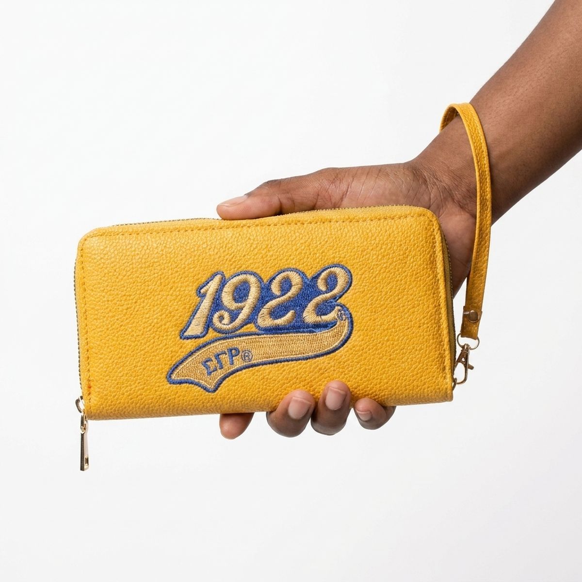SGRHO Soror Long Yellow 1922 Patch Zipper Wallet