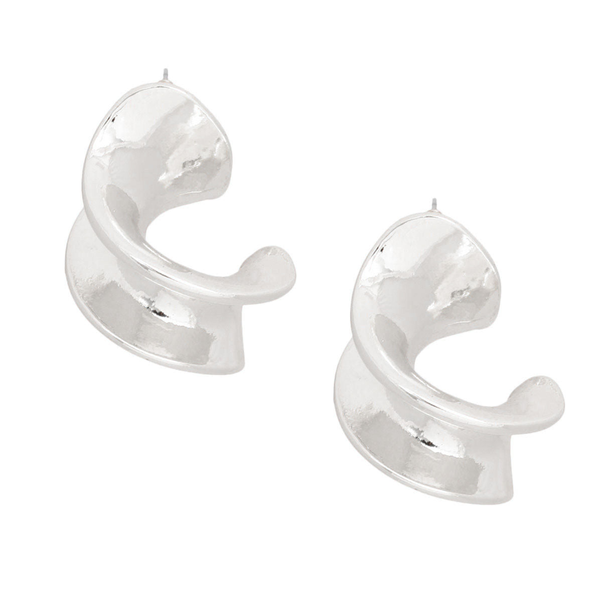 Drop Swirl Silhouette Silver Earrings for Women - Premium Wholesale Jewelry from Pinktown - Just $8! Shop now at chiquestyles
