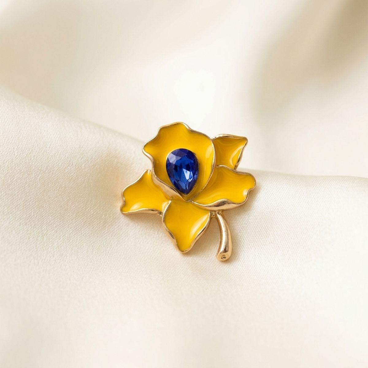 Sigma Gamma Rho Yellow Enamel Flower Stud Earrings