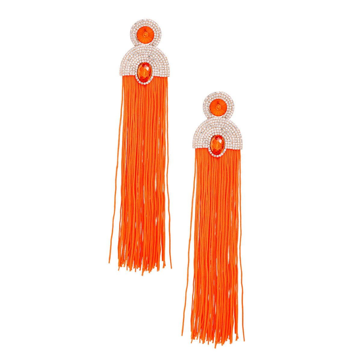 Tassel Orange Long Vintage Glam Earrings for Women - Premium Wholesale Jewelry from Pinktown - Just $19! Shop now at chiquestyles
