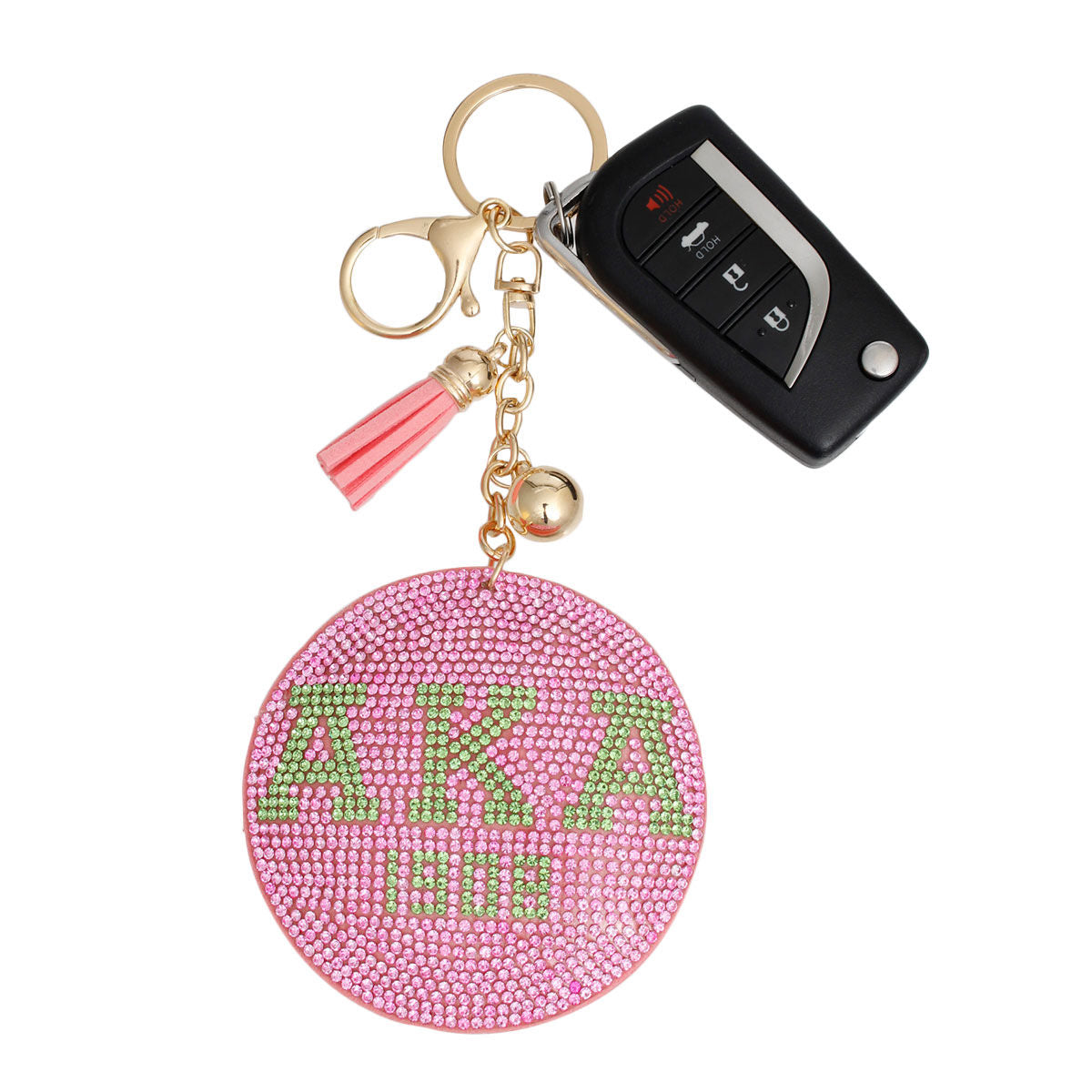 Keychain AKA Sorority Pink Padded Charm for Women - Premium Wholesale Fashion Accessories from Pinktown - Just $10! Shop now at chiquestyles