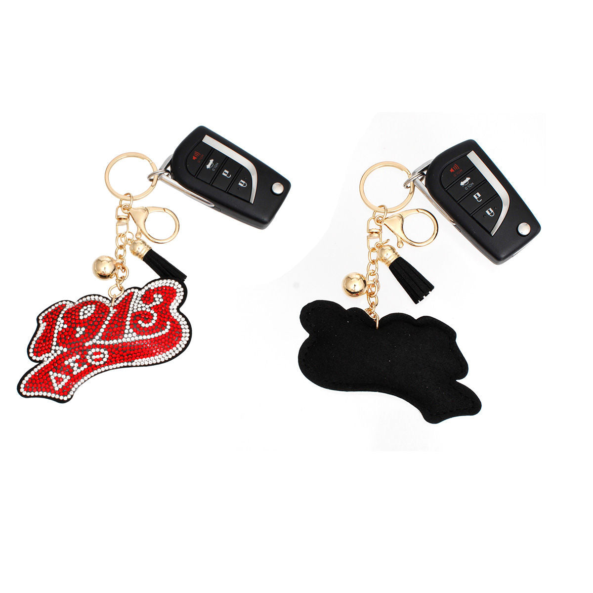 DST Sorority 1913 Red Padded Keychain - Premium Wholesale Fashion Accessories from Pinktown - Just $9! Shop now at chiquestyles
