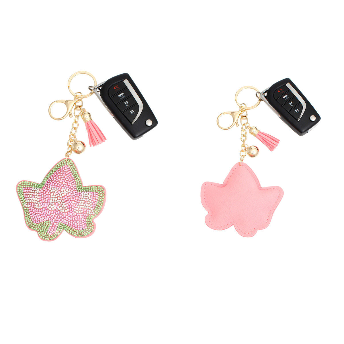 AKA Sorority Pink Ivy Padded Keychain - Premium Wholesale Fashion Accessories from Pinktown - Just $12! Shop now at chiquestyles