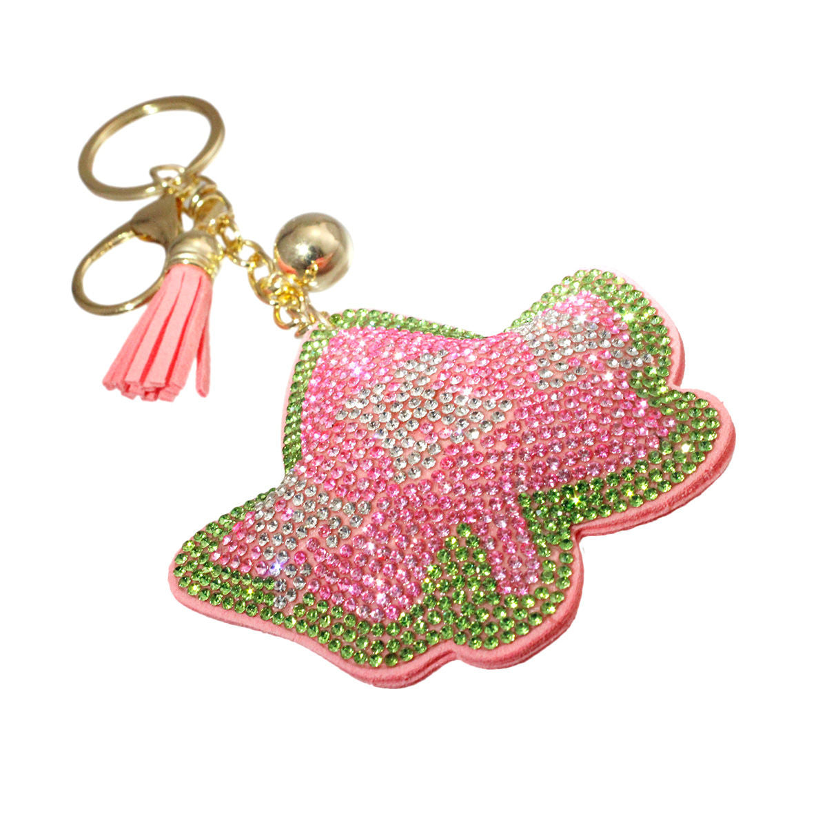 AKA Sorority Pink Ivy Padded Keychain - Premium Wholesale Fashion Accessories from Pinktown - Just $12! Shop now at chiquestyles