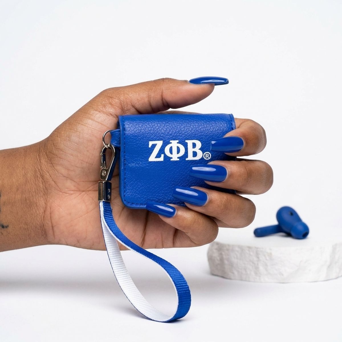 ZPB Blue 1920 Earbud Mini Snap Case with Clip