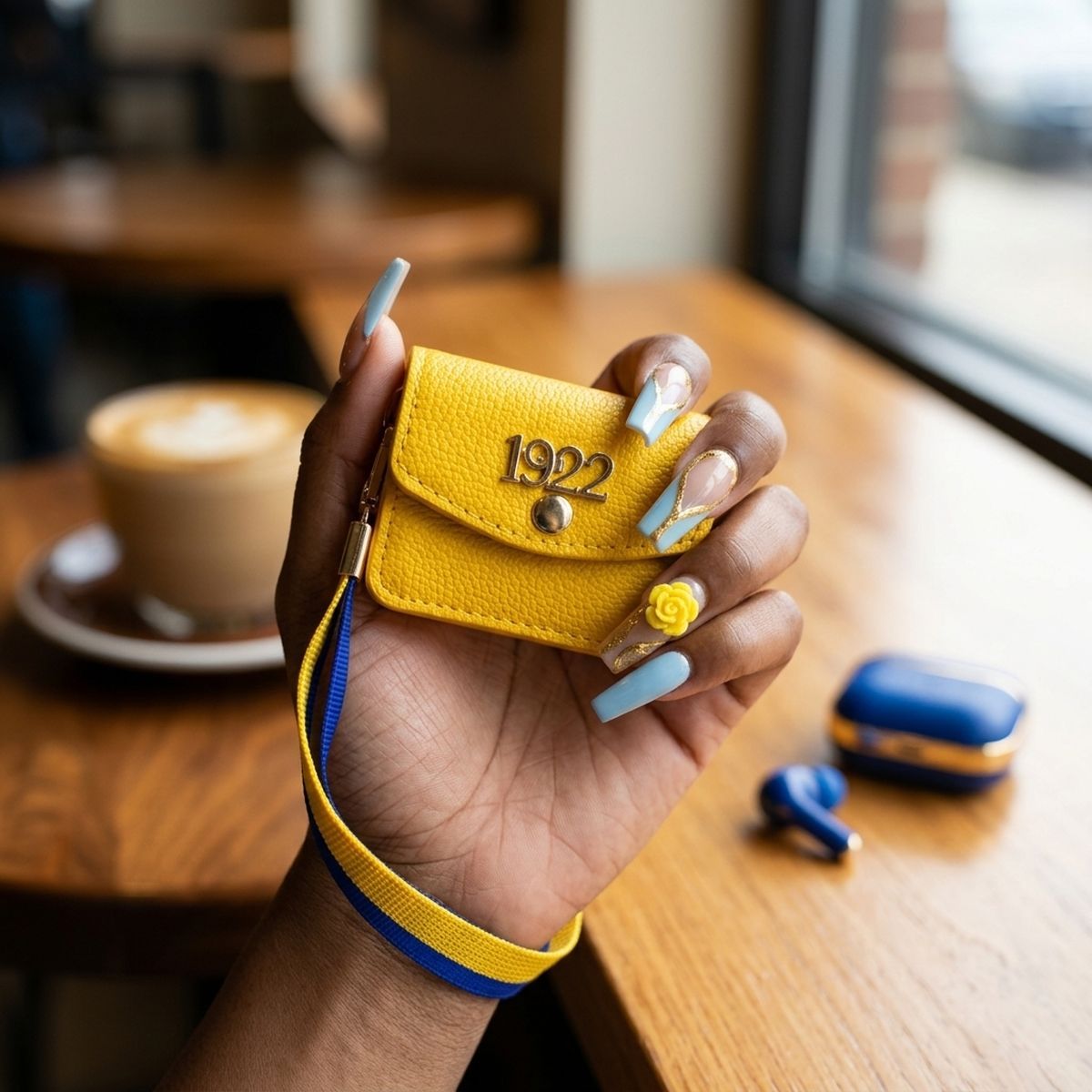 SGRHO Yellow 1922 Earbud Mini Snap Case with Clip
