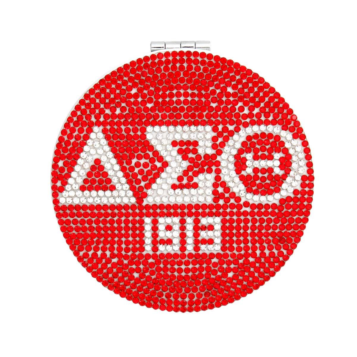 DST Sorority Red Bling Mirror Compact - Premium Wholesale Fashion Accessories from Pinktown - Just $16! Shop now at chiquestyles