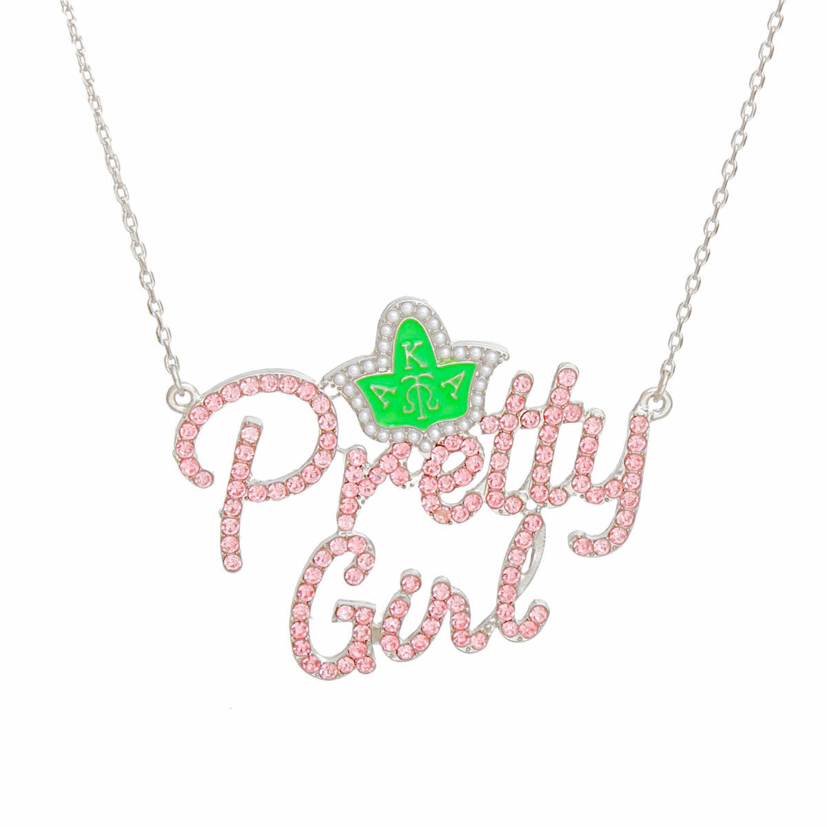 AKA Pretty Girl Pink Pendant Necklace Women - Premium AKA Sorority Paraphernalia from Pinktown - Just $15! Shop now at chiquestyles