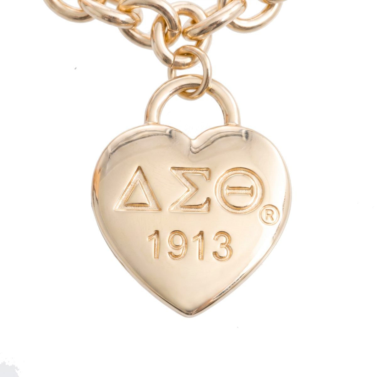 DST Gold 1913 Legacy Heart Lock Chain Necklace