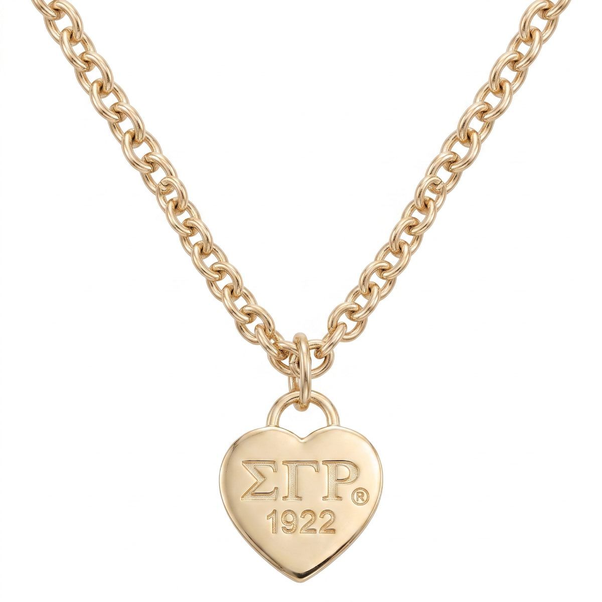 SGRHO Gold 1922 Legacy Heart Lock Chain Necklace