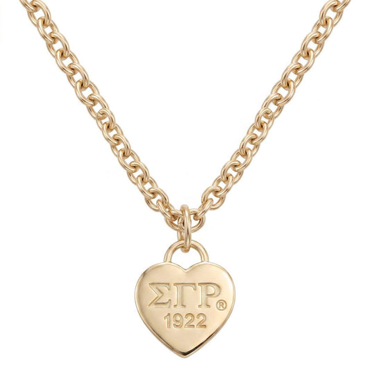 SGRHO Gold 1922 Legacy Heart Lock Chain Necklace
