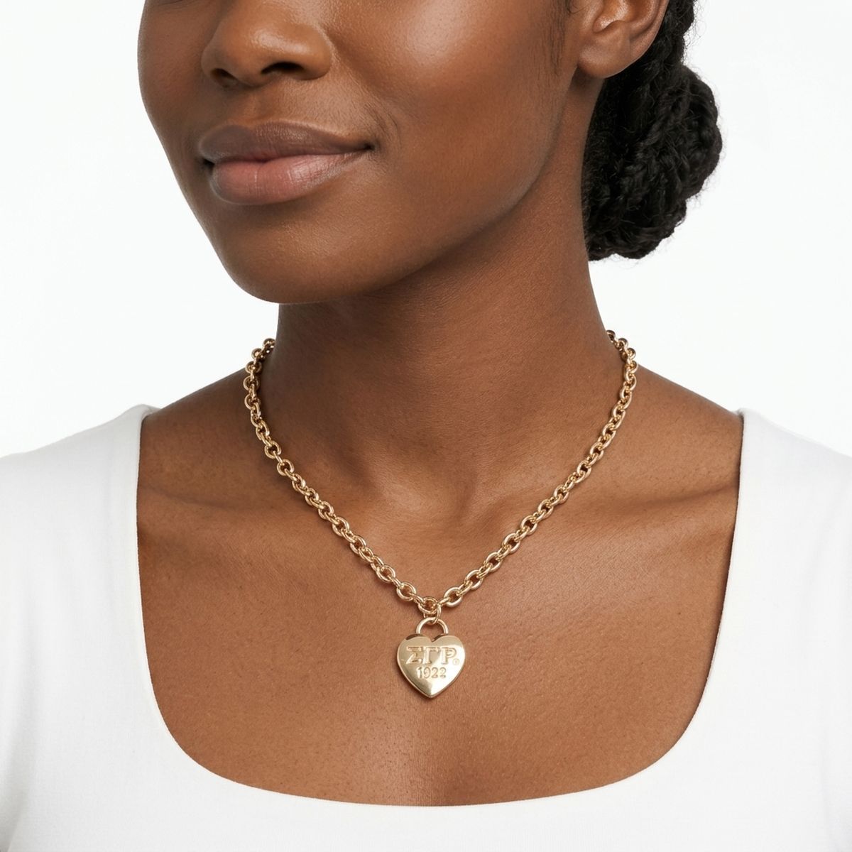 SGRHO Gold 1922 Legacy Heart Lock Chain Necklace