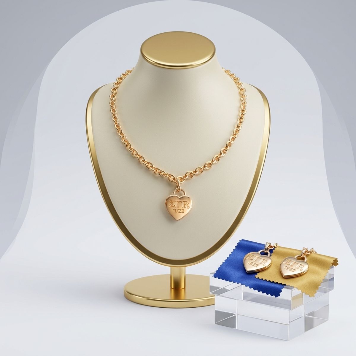 SGRHO Gold 1922 Legacy Heart Lock Chain Necklace