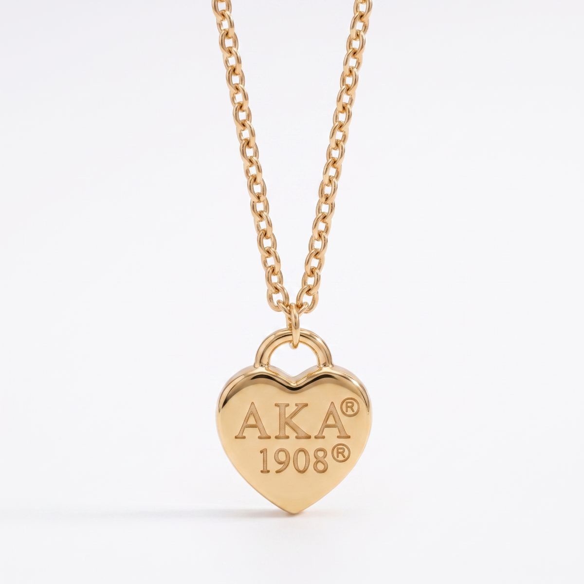 AKA Gold 1908 Legacy Heart Lock Chain Necklace