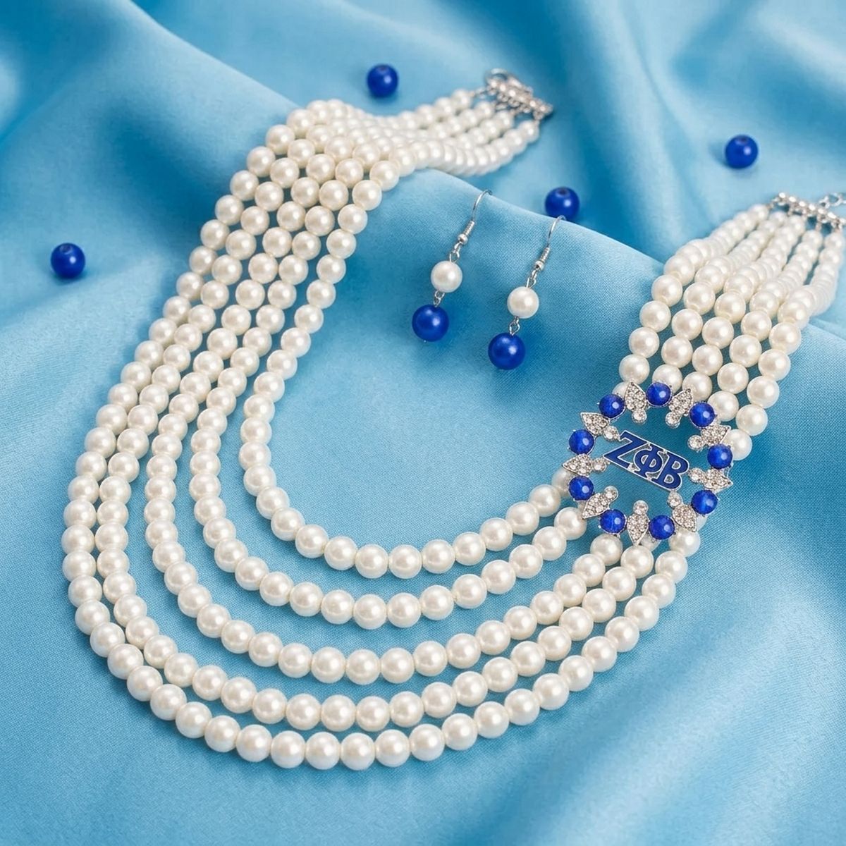 Necklace White Pearl ZPB Set for Women