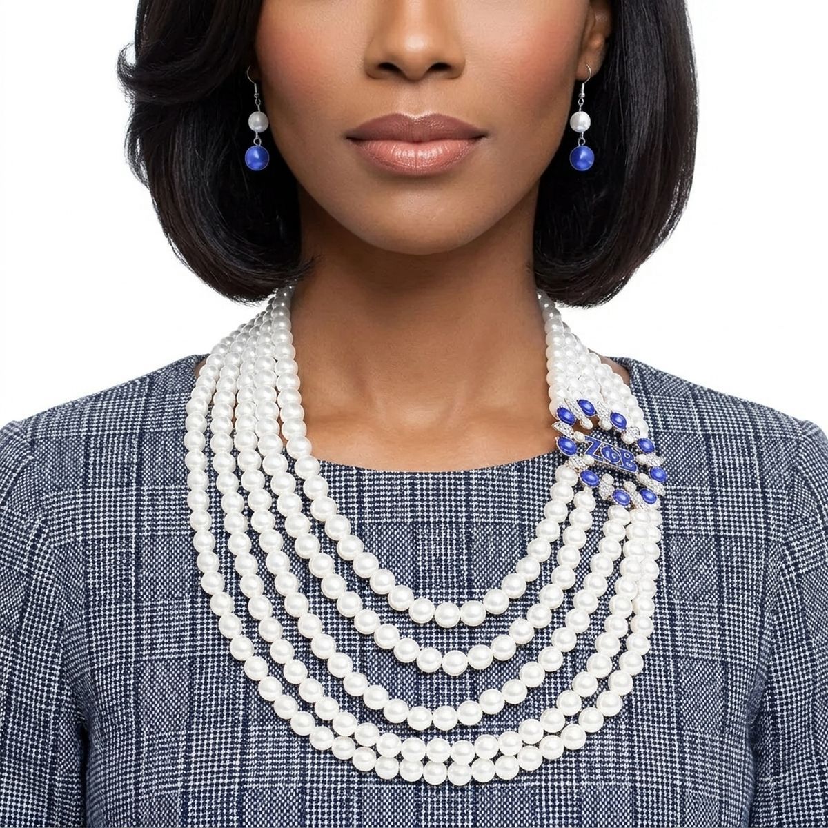 Necklace White Pearl ZPB Set for Women