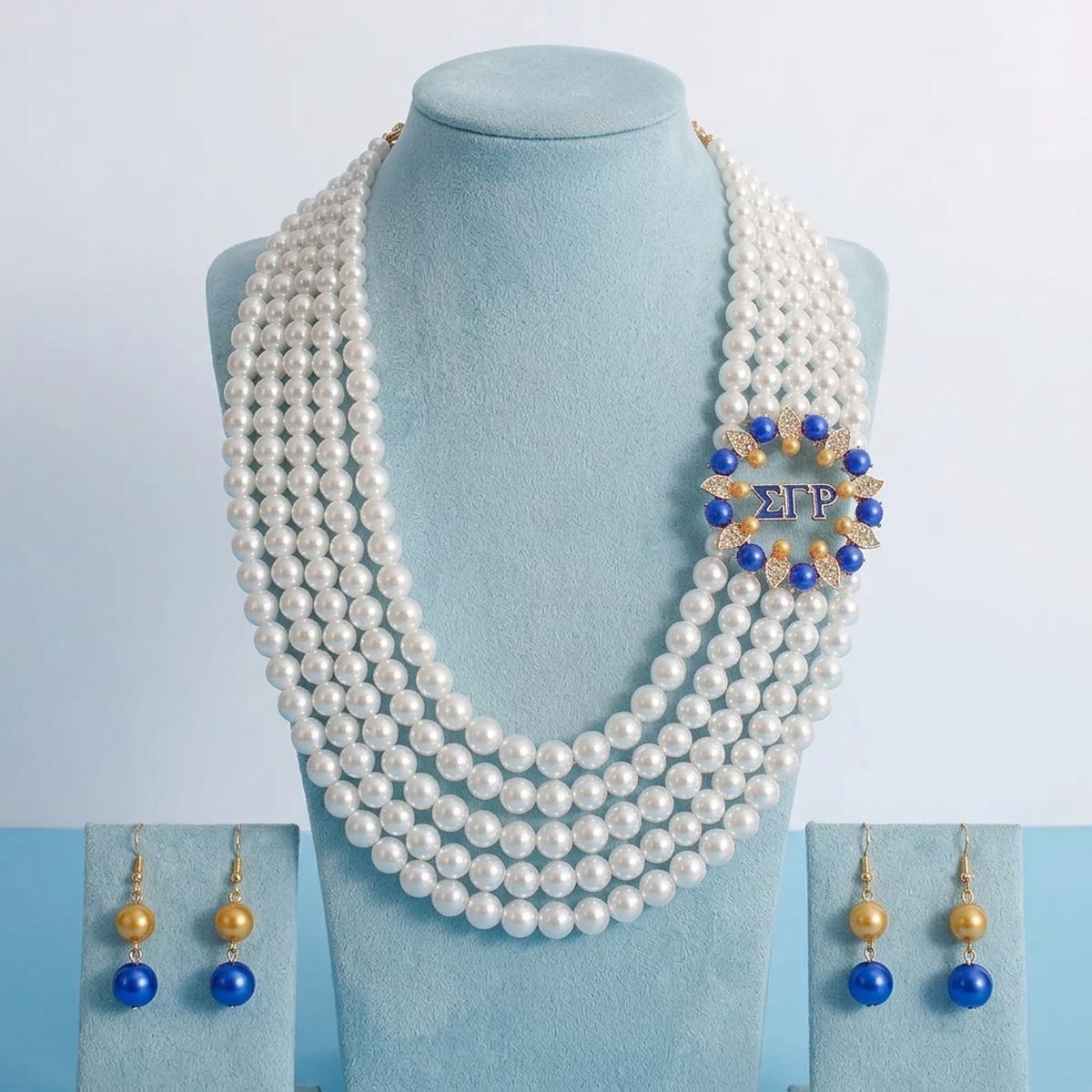 Necklace White Pearl Sigma Set for Women
