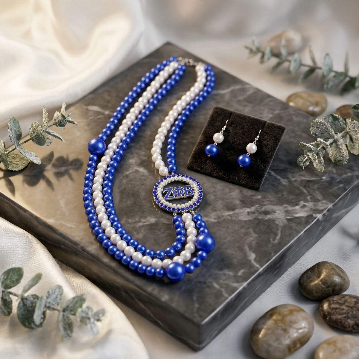 ZPB Mixed Pearl Silver Necklace