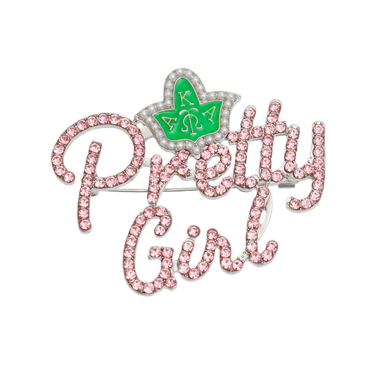 Brooch AKA Sorority Pretty Girl Pink Pin Women - Premium Wholesale Jewelry from Pinktown - Just $12! Shop now at chiquestyles