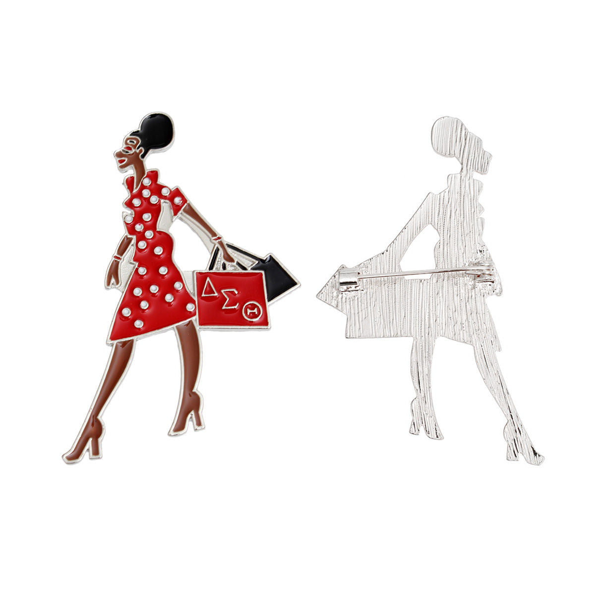 DST Sorority Glam Gal Shopping Brooch for Women - Premium Authorized DST Vendor from Pinktown - Just $15! Shop now at chiquestyles