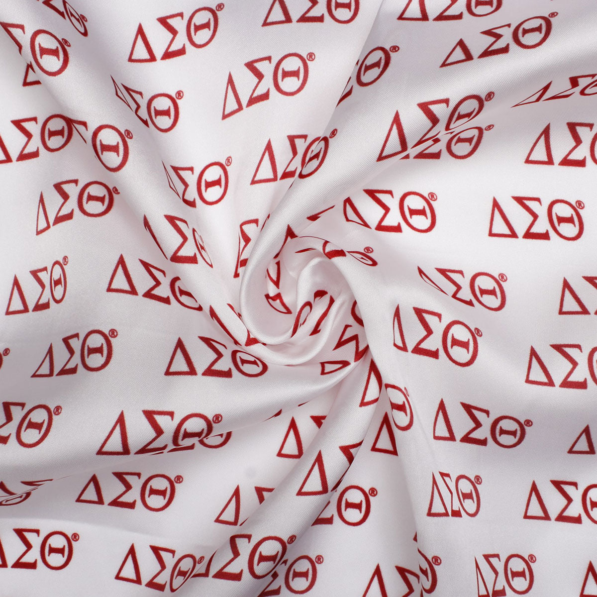 DST Red and White Greek Square Sorority Scarf