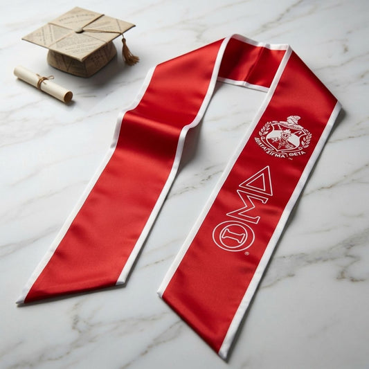 DST Print Legacy Honor Stole in Red with White