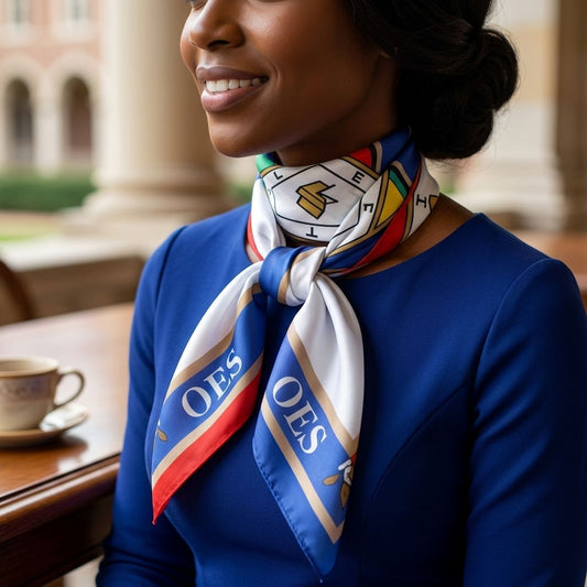 OES White Five Points & Heroines Square Scarf