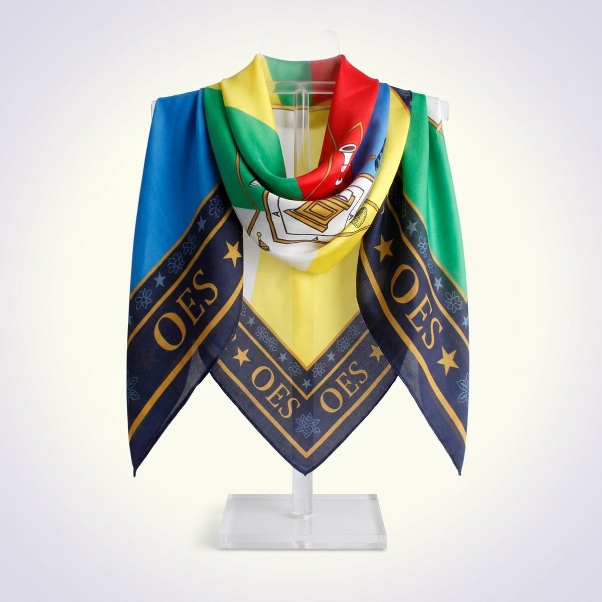OES Navy Colorblock Five Points & Heroines Scarf